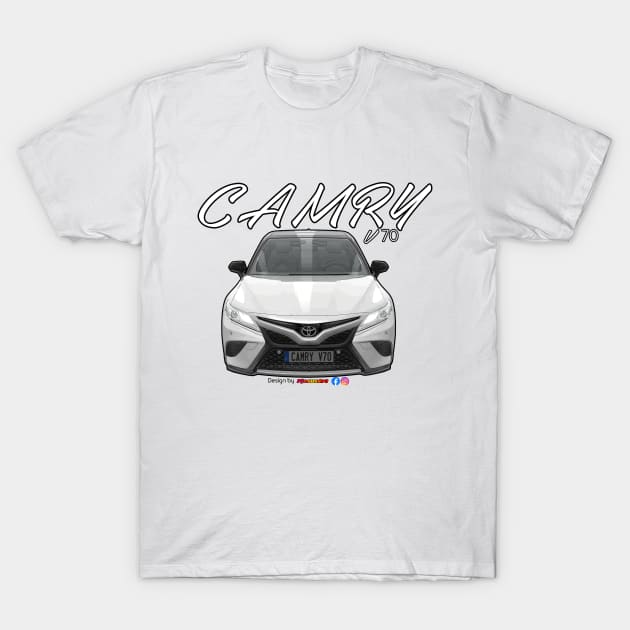 Toyota Camry V70 White T-Shirt by PjesusArt